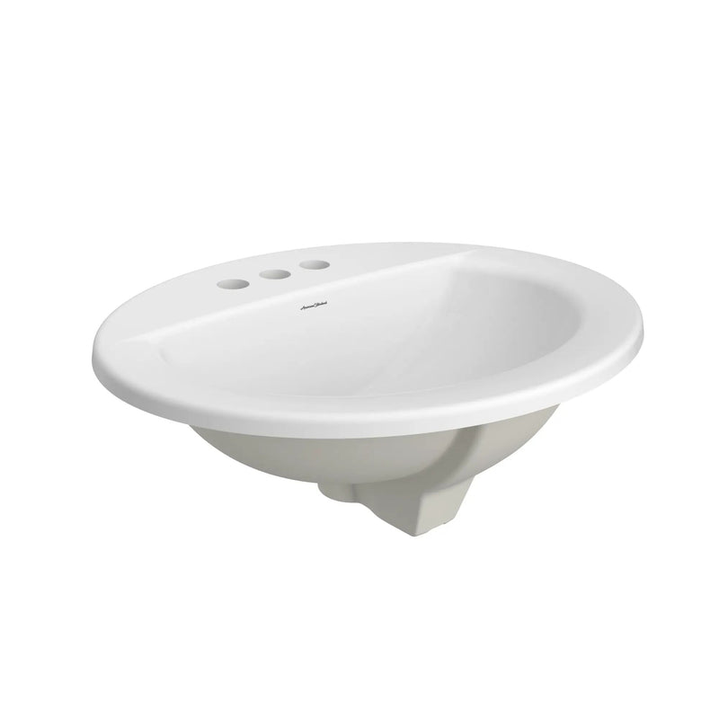 American Standard Colony Oval 4-in Center Drop-In Bathroom Sink/Basin, White 20.5x17.5-in O3