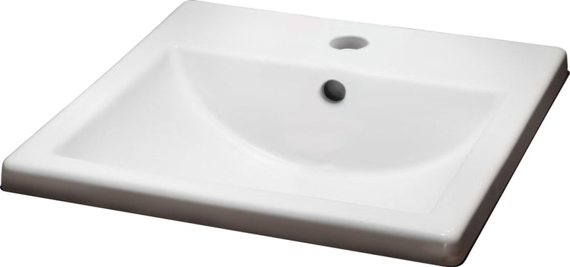 American Standard Marquette Square Drop-In Bathroom Sink/Basin with Overflow, White, 16x16-in L3