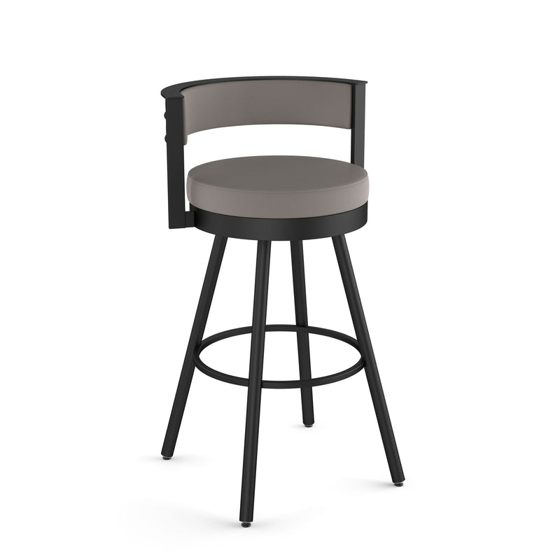 Amisco Eller Swivel Bar Stool with Padded Backrest, Multiple Colours, 30-in Z6