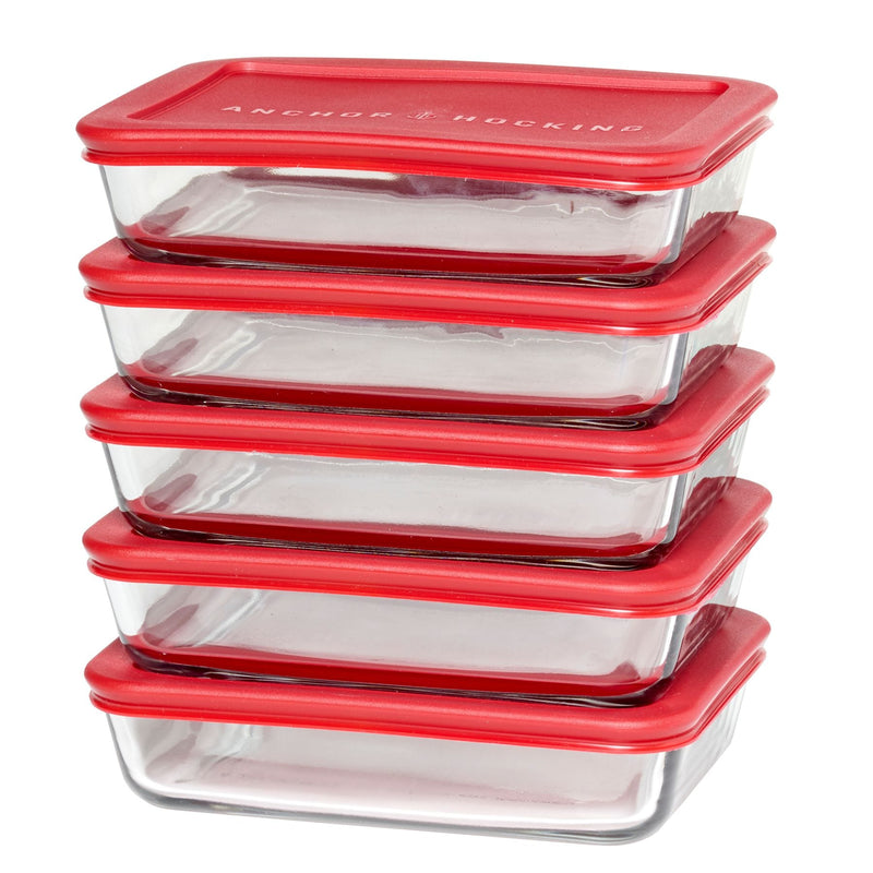 Anchor Hocking Glass Meal Prep Food Storage Container Set, 10-pc J2