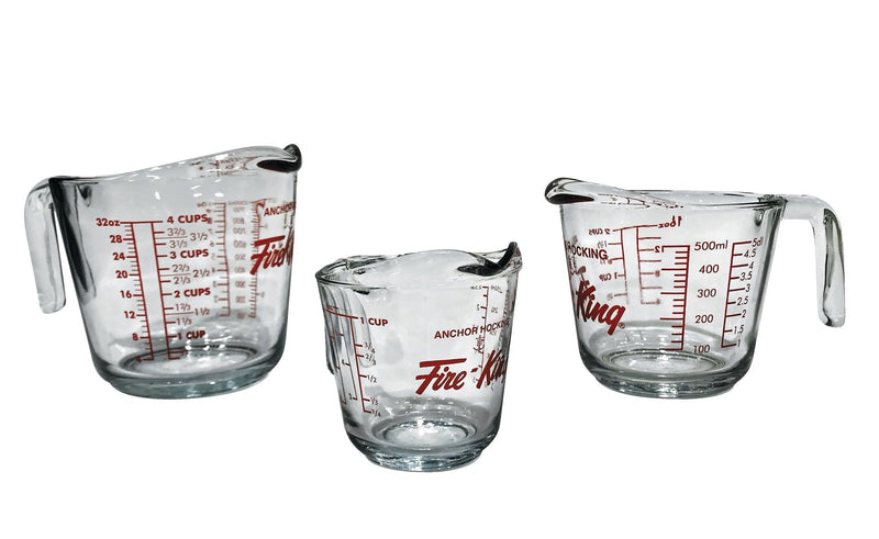 Anchor Hocking Glass Measuring Cup Set, Assorted Sizes, 3-pc T9