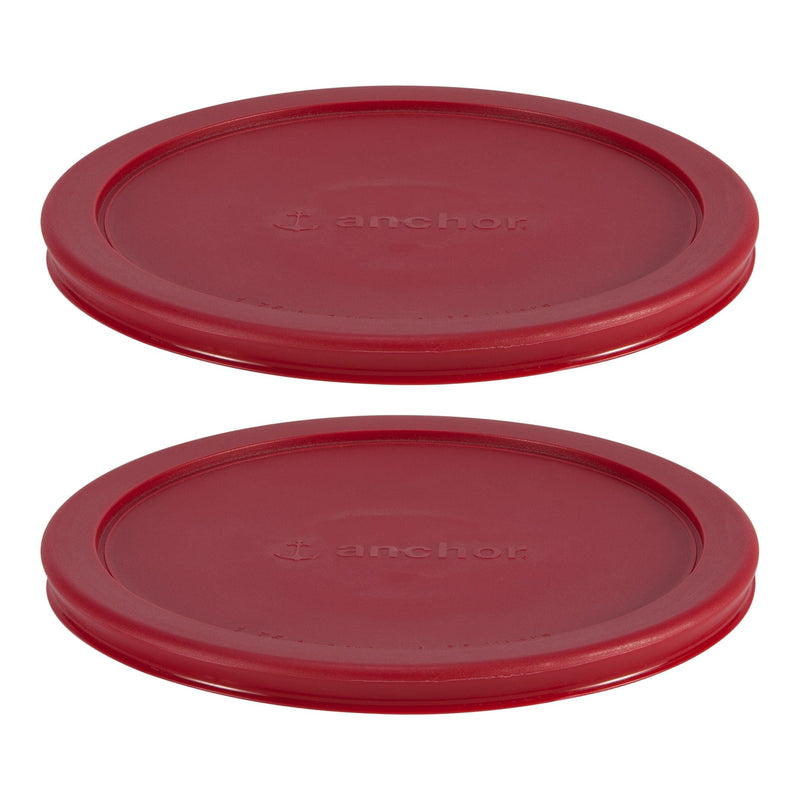 Anchor Hocking Plastic Lid Set, Red, 2-pc x 7-Cup K4