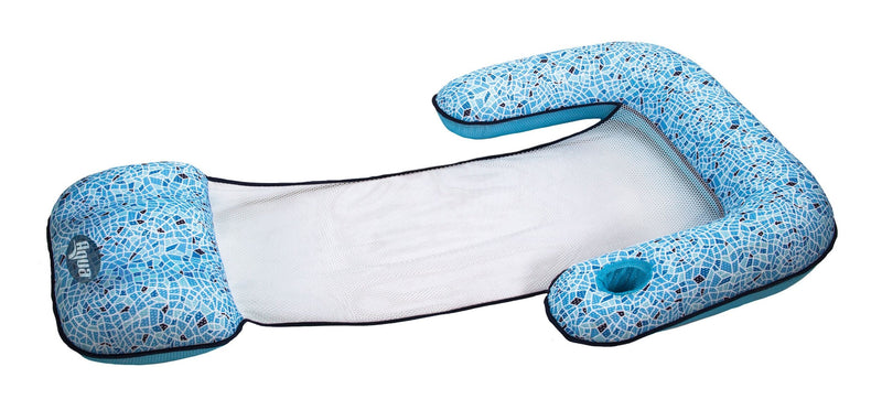Aqua Inflatable 3-in-1 Luxury Travel Pool Float/Lounger, Blue, 57 x 36-in K8