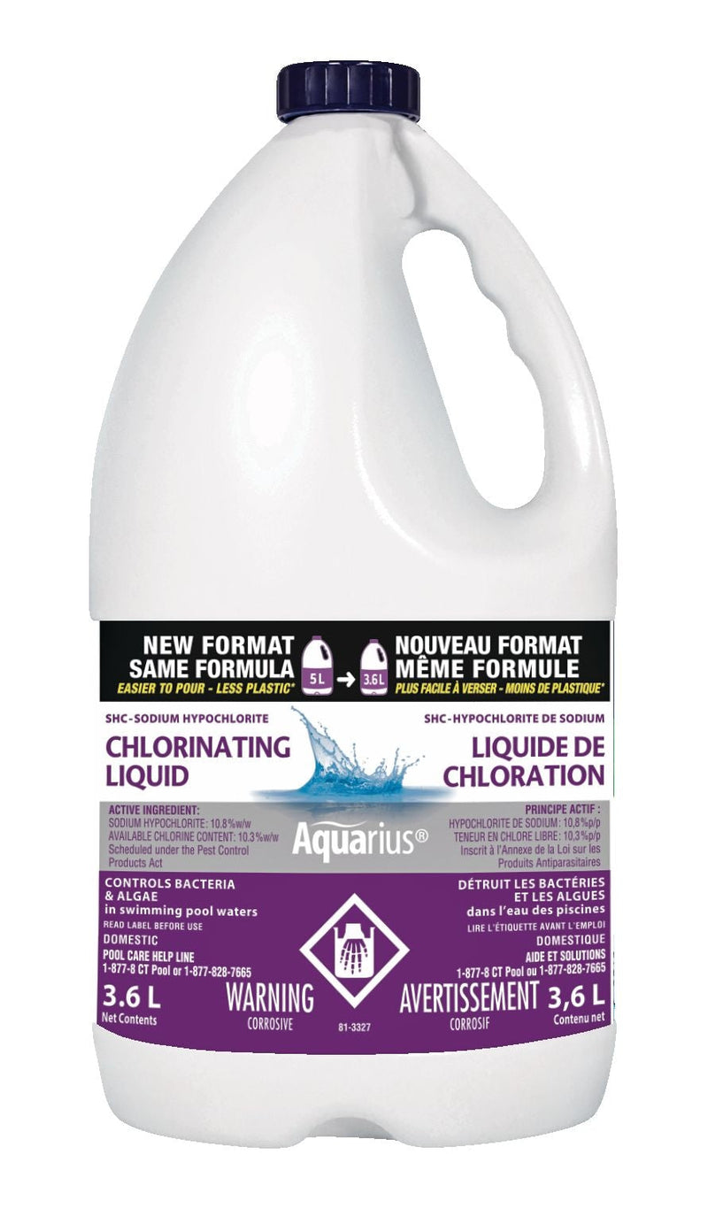 Aquarius liquid Pool Chlorine, 3.6-L R8