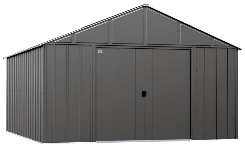 Arrow Classic 12x14-ft Charcoal Corrosion-Resistant Metal Shed X7