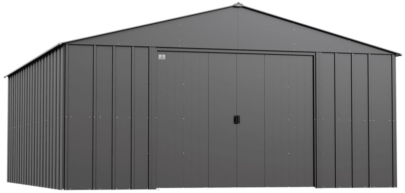 Arrow Classic 14x17-ft Charcoal Corrosion-Resistant Steel Shed Y7