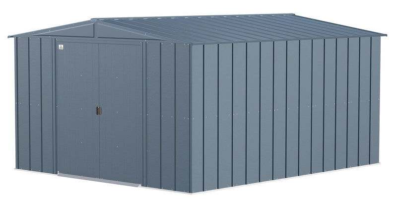 Arrow Classic Galvanized Steel Storage Shed, Blue Grey, 10-ft x 12-ft V3