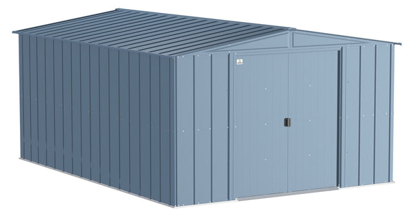 Arrow Classic Galvanized Steel Storage Shed, Blue Grey, 10-ft x 14-ft U6