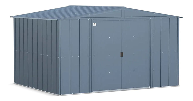 Arrow Classic Galvanized Steel Storage Shed, Blue Grey, 10-ft x 8-ft K0