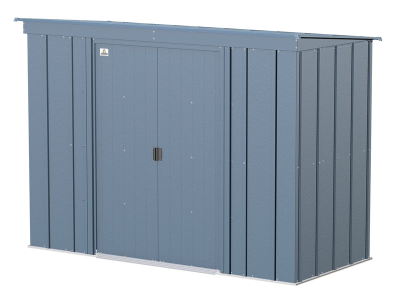 Arrow Classic Galvanized Steel Storage Shed, Blue Grey, 8-ft x 4-ft S8