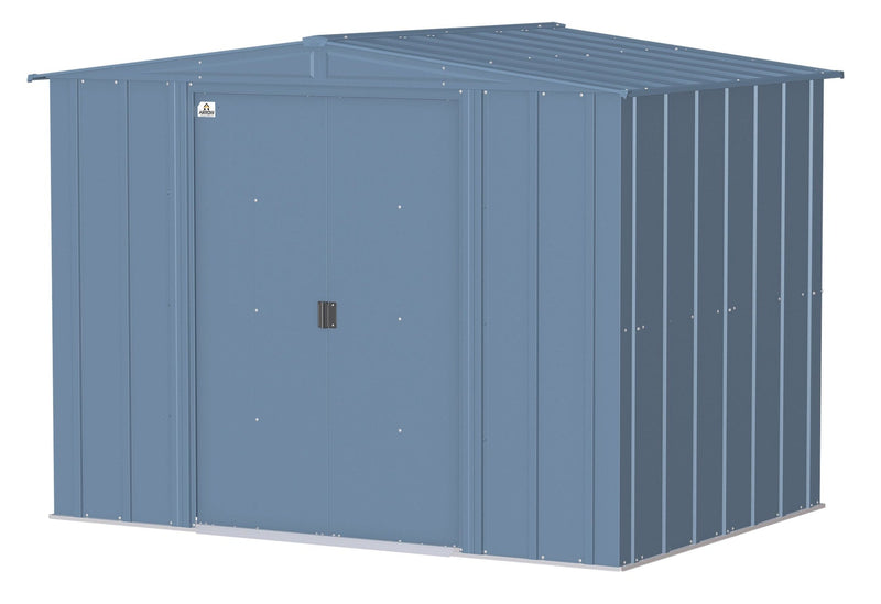 Arrow Classic Galvanized Steel Storage Shed, Blue Grey, 8-ft x 6-ft J4
