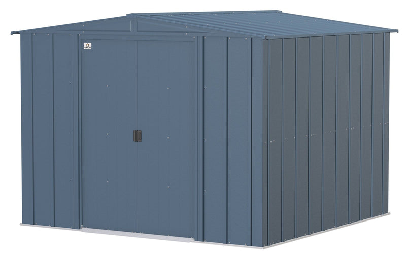 Arrow Classic Galvanized Steel Storage Shed, Blue Grey, 8-ft x 8-ft J2