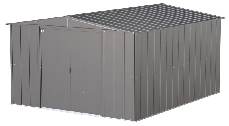 Arrow Classic Galvanized Steel Storage Shed, Charcoal, 10-ft x 12-ft H7