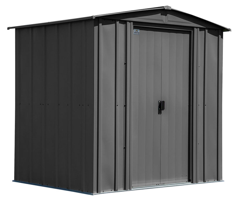 Arrow Classic Galvanized Steel Storage Shed, Charcoal, 6-ft x 5-ft X3