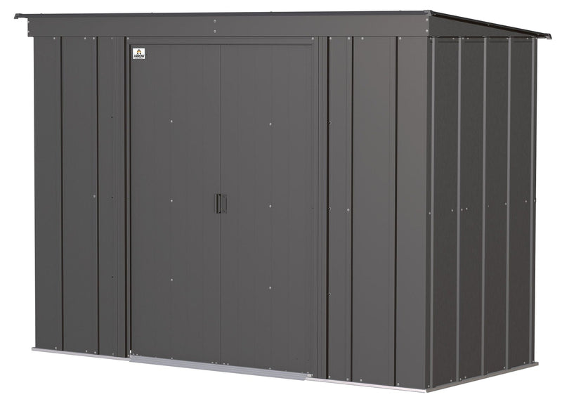 Arrow Classic Galvanized Steel Storage Shed, Charcoal, 8-ft x 4-ft J7