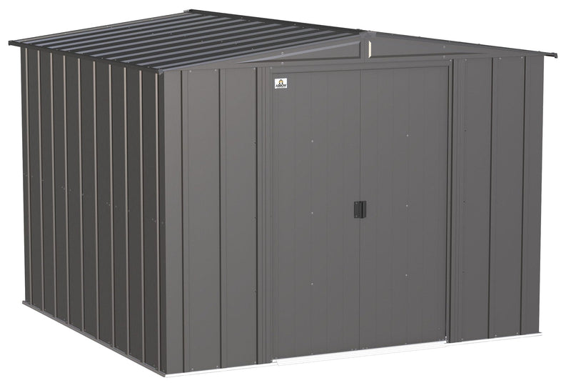 Arrow Classic Galvanized Steel Storage Shed, Charcoal, 8-ft x 8-ft D9