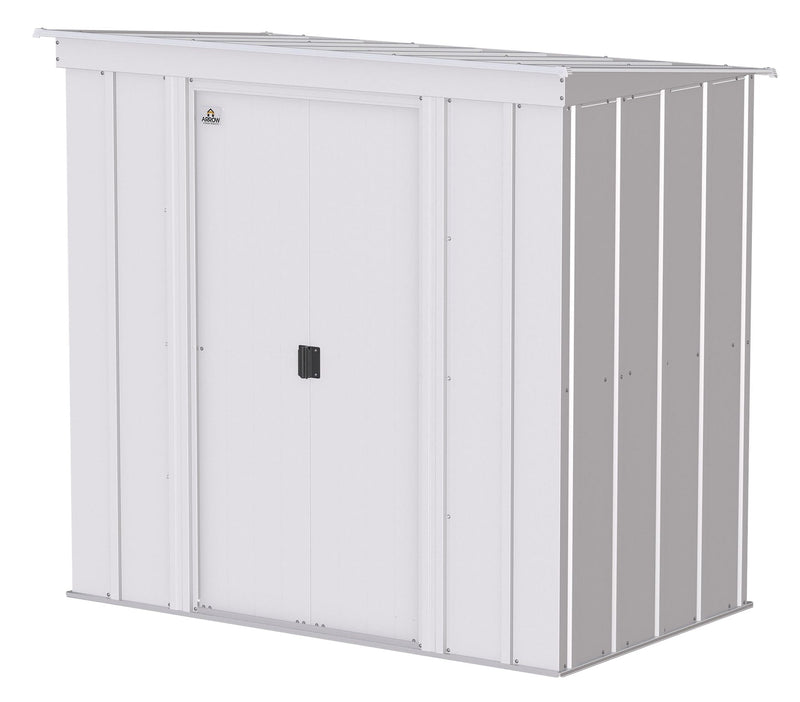 Arrow Classic Galvanized Steel Storage Shed, Flute Grey, 6-ft x 4-ft G1