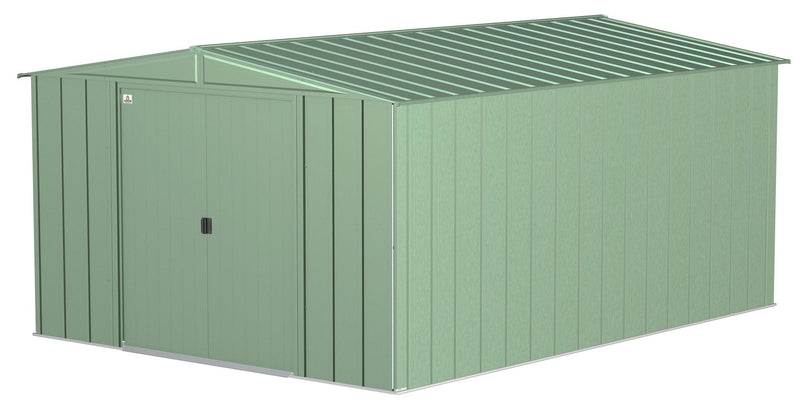 Arrow Classic Galvanized Steel Storage Shed, Sage Green, 10-ft x 14-ft K5