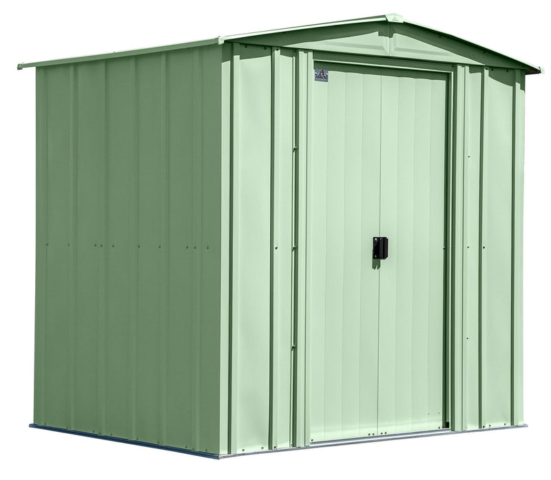 Arrow Classic Galvanized Steel Storage Shed, Sage Green, 6-ft x 5-ft F6