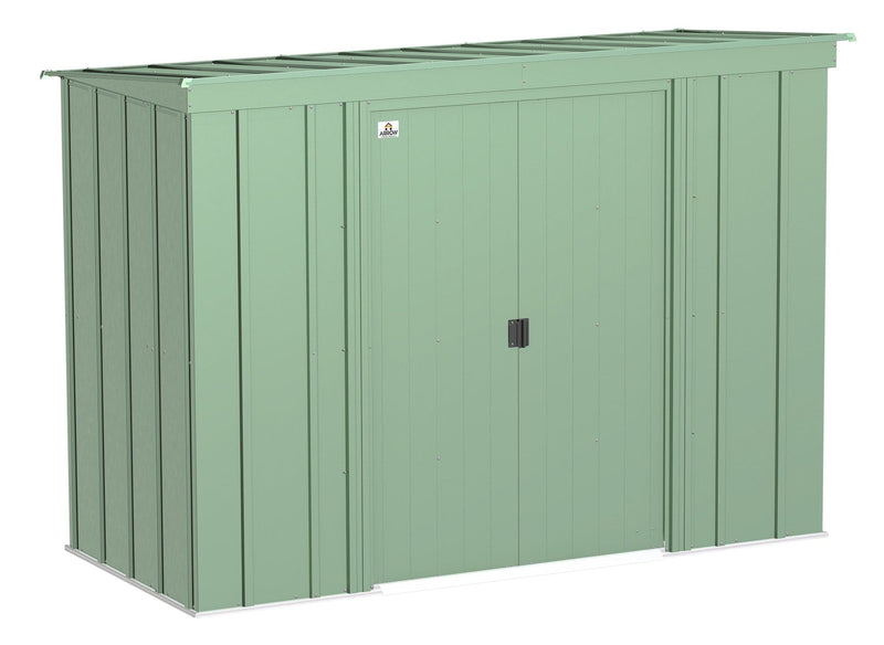 Arrow Classic Galvanized Steel Storage Shed, Sage Green, 8-ft x 4-ft W9