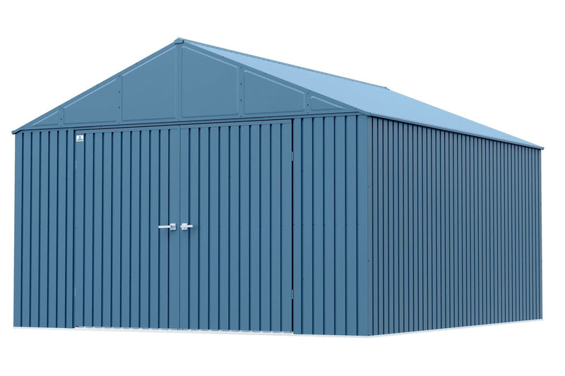Arrow Elite 12x14-ft Blue Grey Corrosion-Resistant Steel Shed X6
