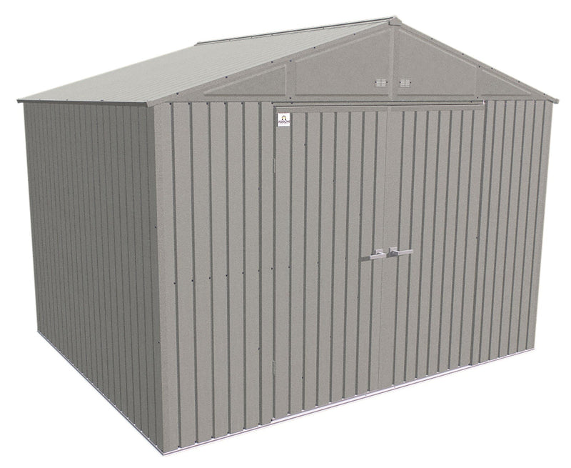 Arrow Elite 12x16-ft Cool Grey Corrosion-Resistant Steel Shed I0