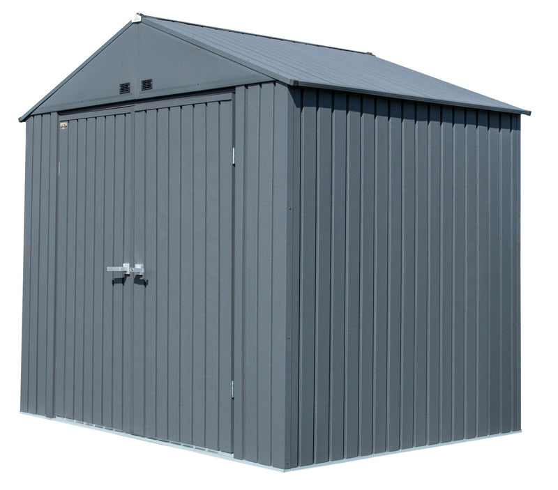 Arrow Elite Steel Storage Shed, Anthracite, 8-ft x 6-ft W1