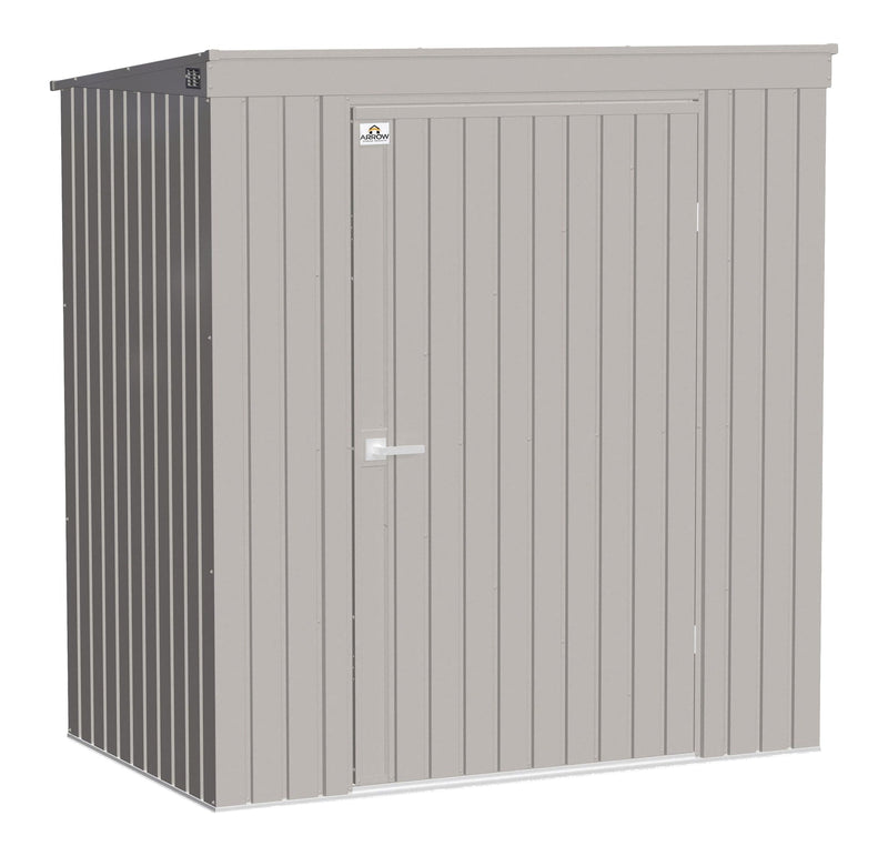 Arrow Elite Steel Storage Shed with Pent Roof, Cool Grey, 6-ft x 4-ft T4
