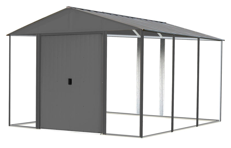 Arrow Ironwood Steel Hybrid Shed Kit, Anthracite, 10-ft x 12-ft X1