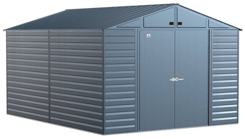 Arrow Select Galvanized Steel Storage Shed, Blue Grey, 10-ft x 14-ft R3