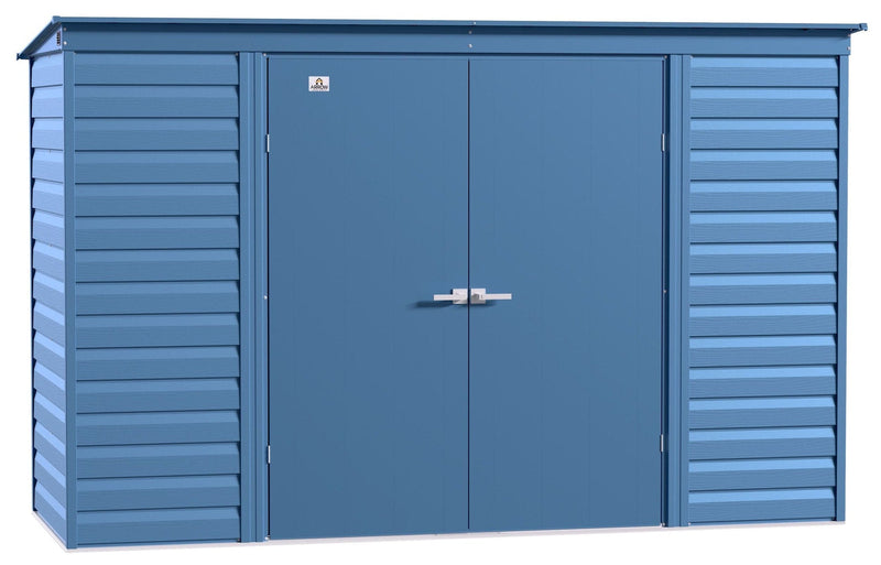 Arrow Select Galvanized Steel Storage Shed, Blue Grey, 10-ft x 4-ft U8