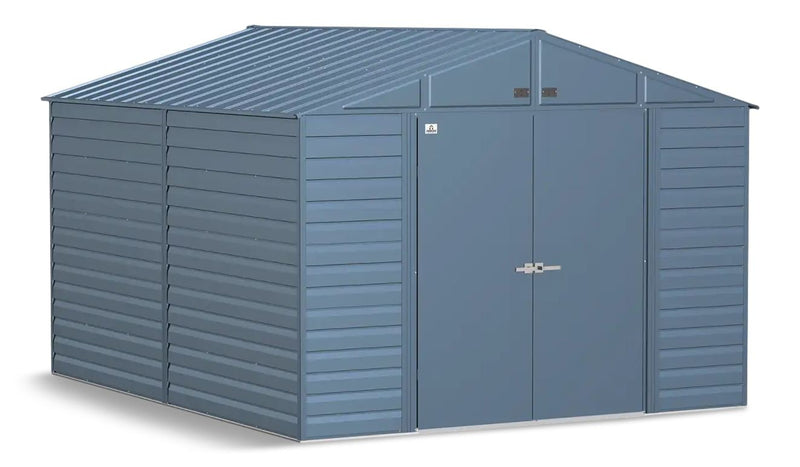 Arrow Select Galvanized Steel Storage Shed, Blue Grey, 10-ft x 8-ft N6