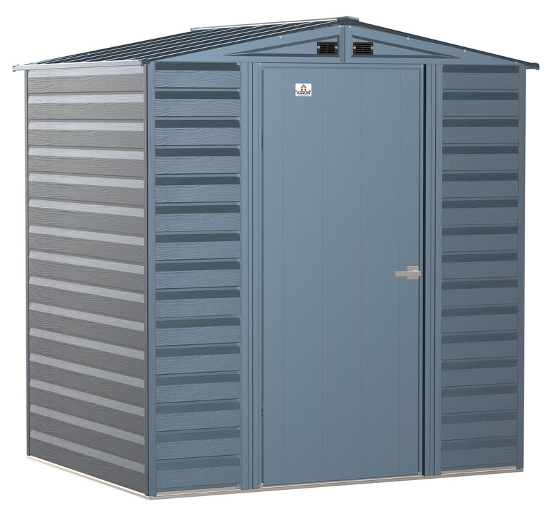 Arrow Select Galvanized Steel Storage Shed, Blue Grey, 6-ft x 5-ft V8