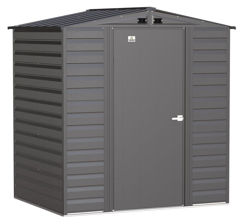 Arrow Select Galvanized Steel Storage Shed, Charcoal, 6-ft x 5-ft H5