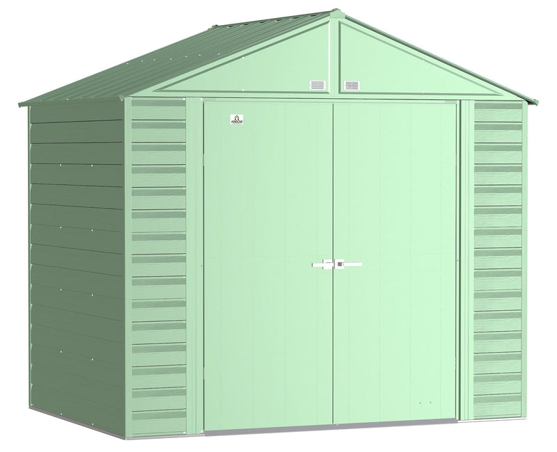 Arrow Select Galvanized Steel Storage Shed, Sage Green, 8-ft x 6-ft S1
