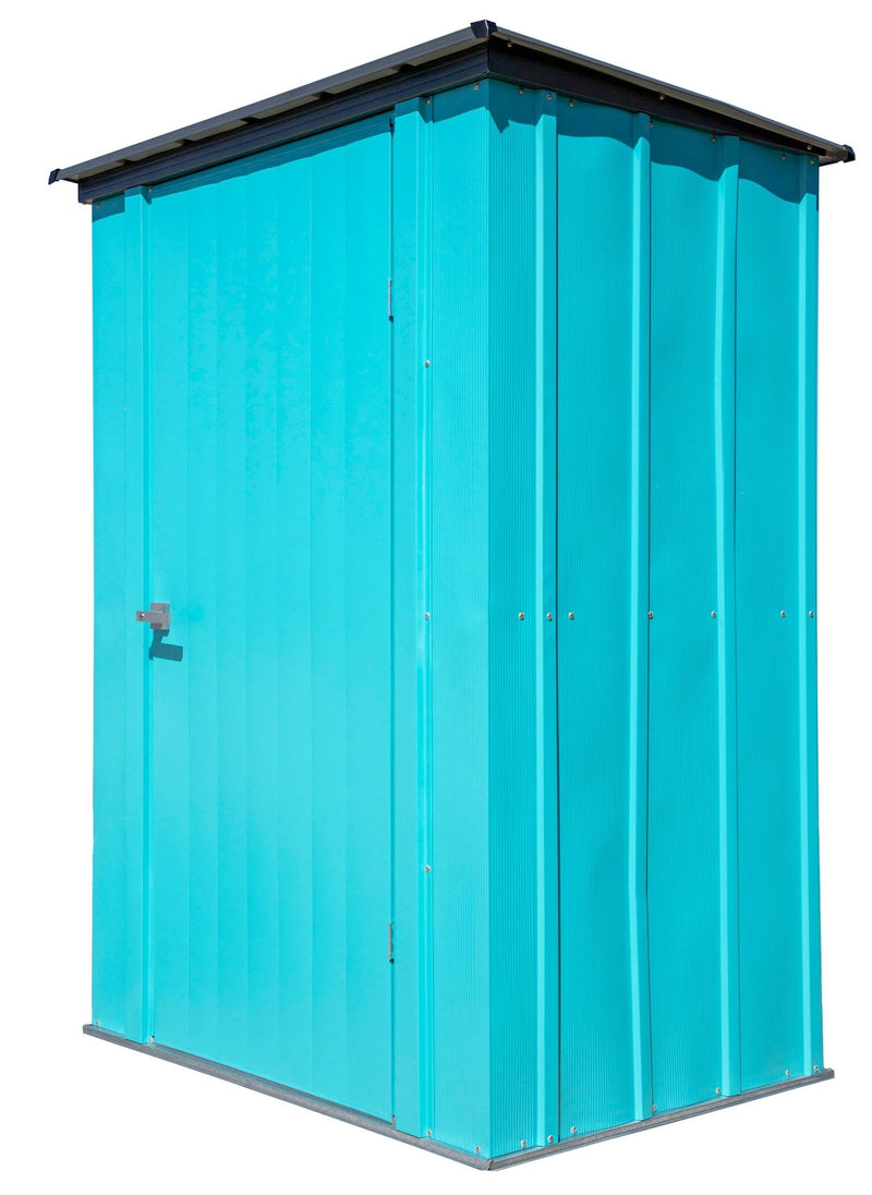Arrow Spacemaker Patio Steel Storage Shed, Teal, 4-ft x 3-ft B2