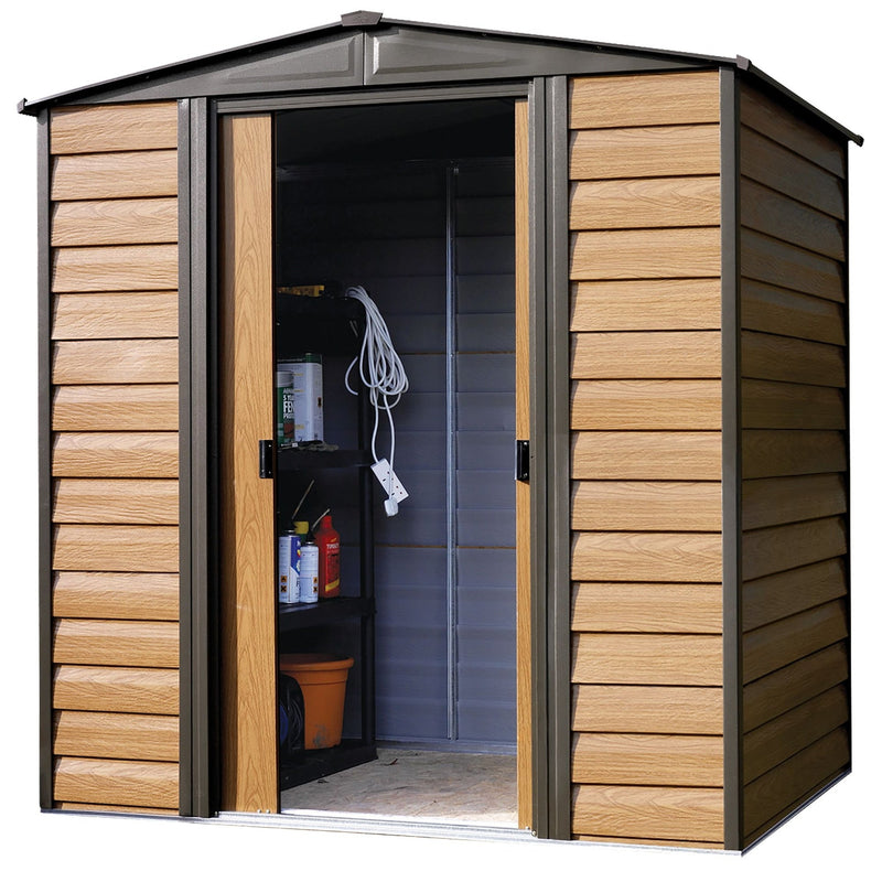 Arrow Woodridge 6x5-ft Corrosion-Resistant Steel Storage Shed Y7