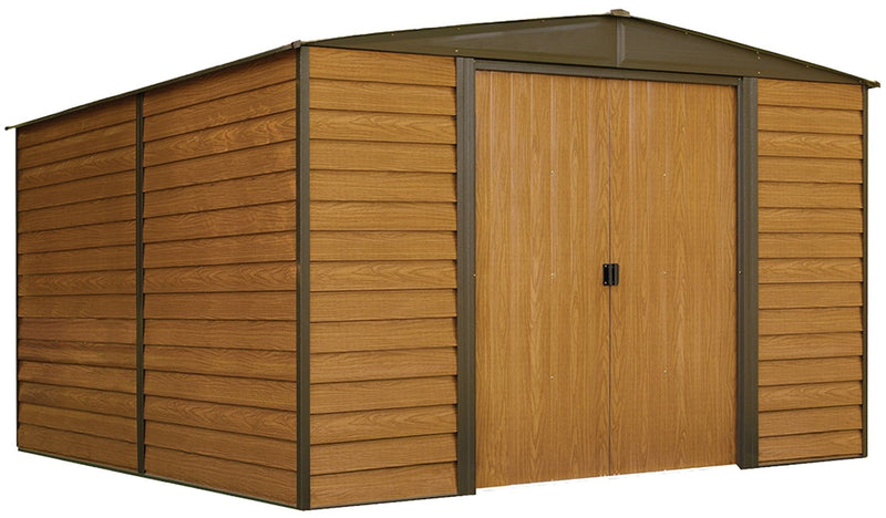 Arrow Woodridge Electro Galvanized Steel Storage Shed, 10-ft x 12-ft R5