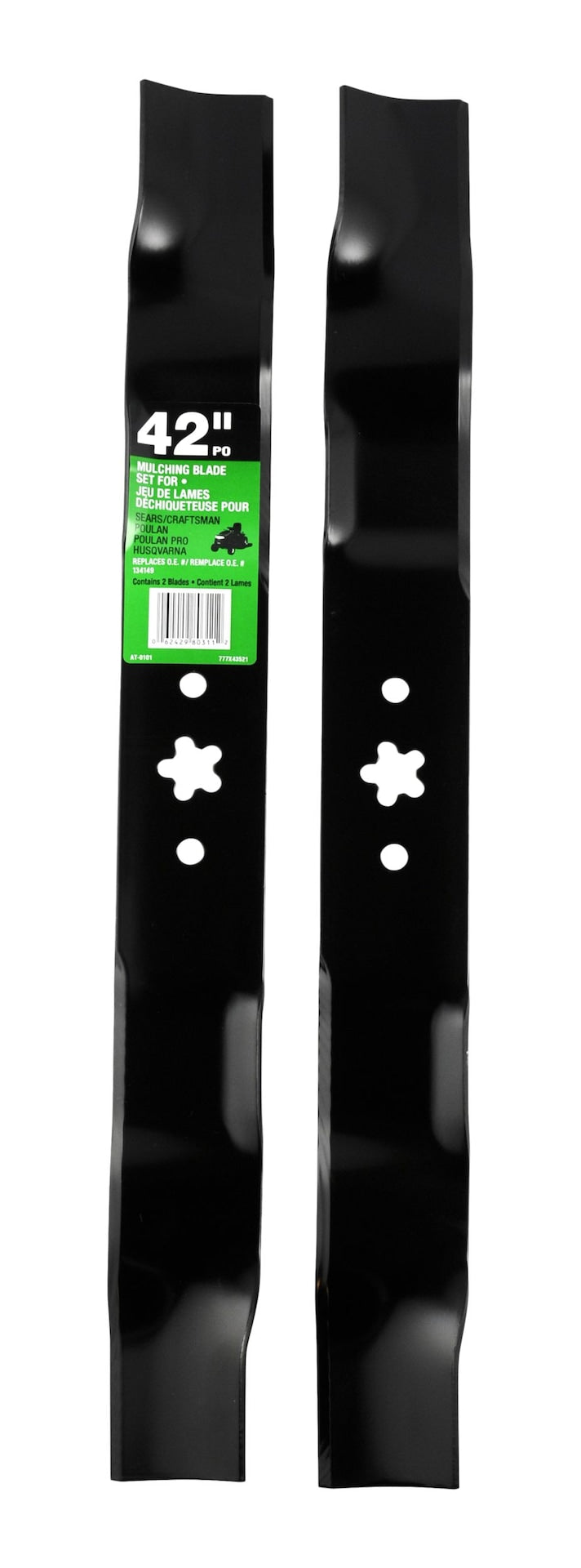 Atlas Mulching Lawn Tractor Replacement Two Blade Set, 42-in O0