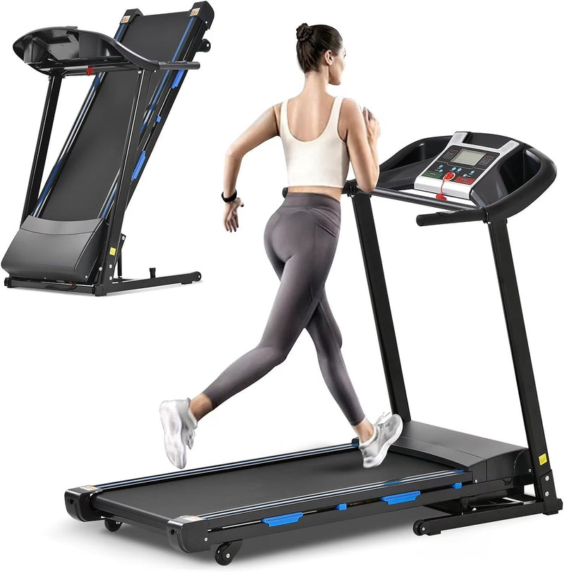 3.5HP Folding Treadmill with 15% Auto Incline 12 Preset Programs for Running Walking Exercise, 330LB Capacity, Double Running Board Shock... G7