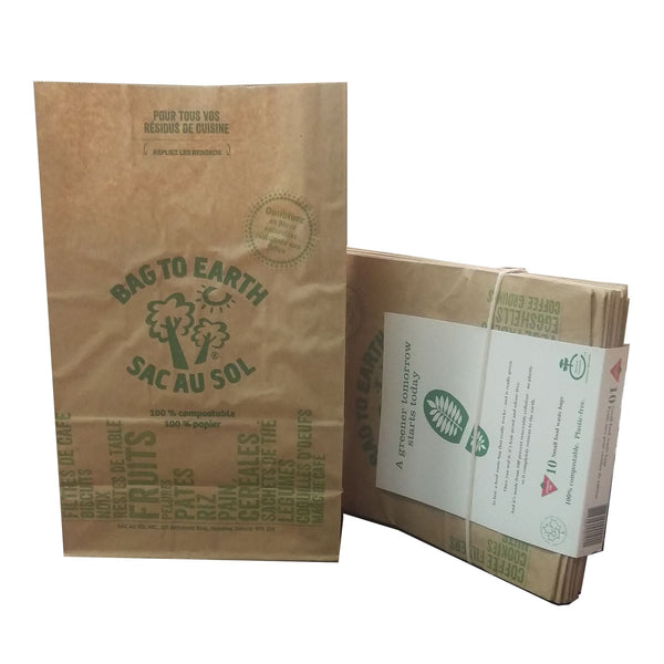 Bag to Earth Small Organic Compostable and Biodegradable Food Waste Bags, 10-pk, 5.5-L P5