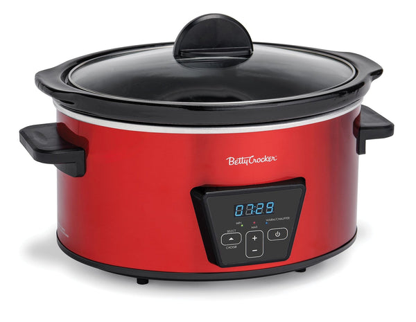 Betty Crocker Digital Programmable Slow Cooker with Tempered Glass Lid, 5-qt Y2