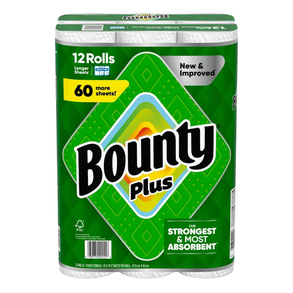 Bounty Plus Paper Towel, 12 x 91 Sheets N2