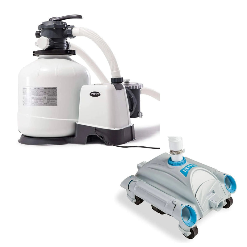 3000 GPH Above Ground Sand Filter Pump and Automatic Vacuum N0