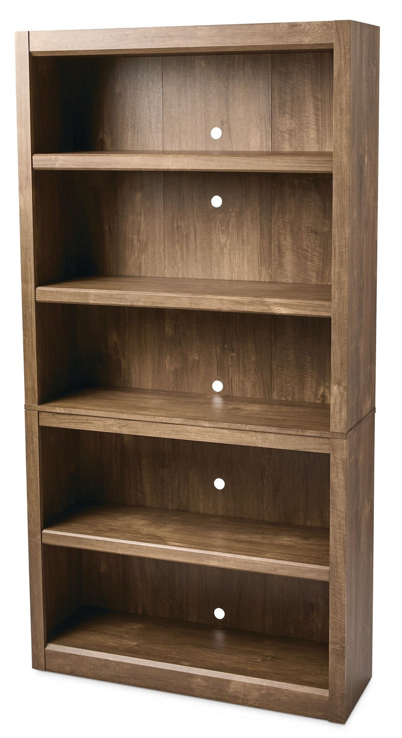 Canvas Adjustable 5-Shelf Bookcase/Bookshelf, Oak D3