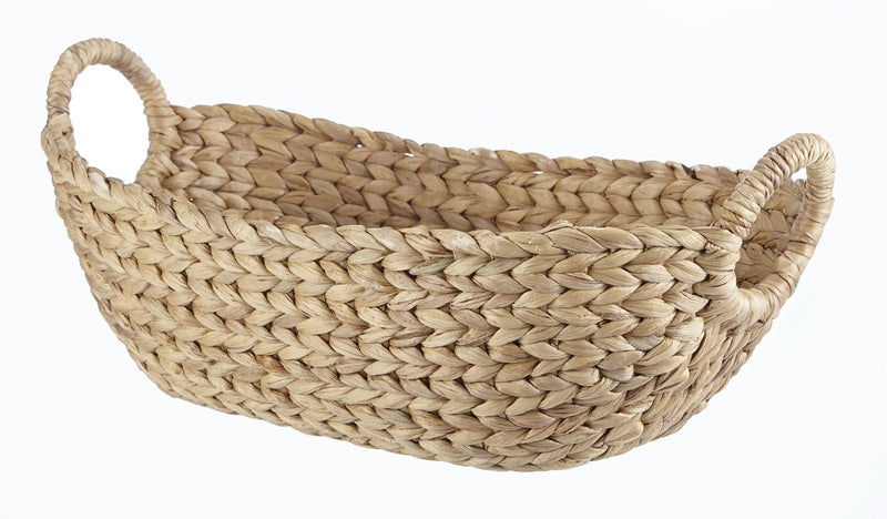 CANVAS Della Oval Woven Natural Material Storage Basket, 19.6 x 11.4 x 8-in C5