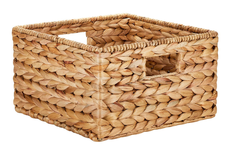 Canvas Hazel Square Woven Water Hyacinth Storage Basket H7