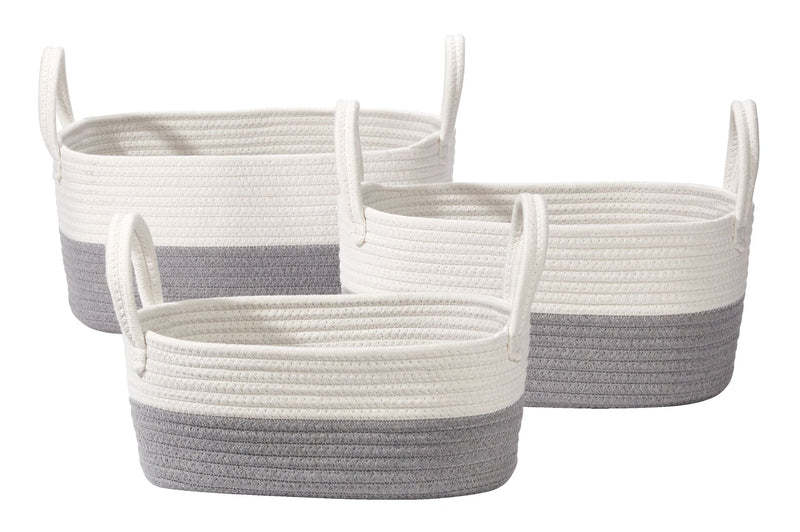 CANVAS Nesting Rope Baskets Set, 3-pk Z6