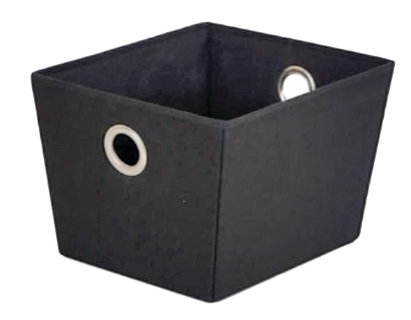 CANVAS Piper Basket, Black, 13.5 x 11.4 x 8.8-in O3