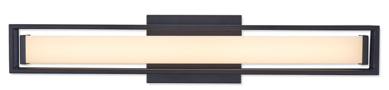 Canvas Slade 1-Light Integrated LED Vanity Light, Black, 24-in G4